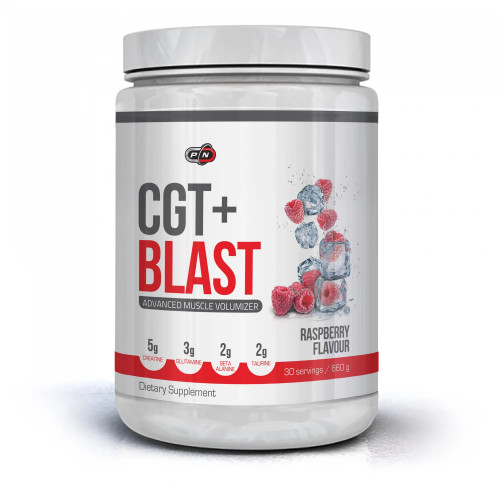 Pure Nutrition - ХРАНИТЕЛНА ДОБАВКА CGT BLAST+ - МАЛИНА - 660 Г